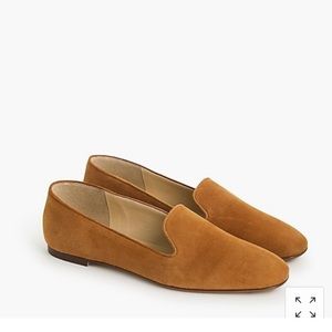 J.Crew suede smoking slippers loafers in roasted cider size 8